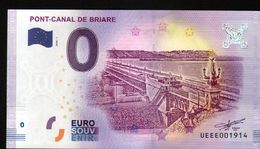 France - Billet Touristique 0 Euro 2018 N° 1914 (UEEE001914/5000) - PONT-CANAL DE BRIARE - Privatentwürfe