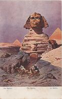 Perlberg Künstlerkarte Litho AK Sphinx Cheops Pyramides Pyramiden Ägypten I Egypte Egypt Serie 672 Palästina Syrien No 1 - Sphynx