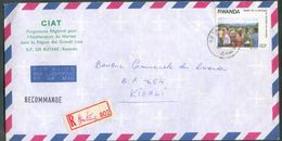 60f. Obl. C BUTARE Sur Lettre Recommandée Du 7/7/1989 Vers Kigali -  12496 - Autres & Non Classés