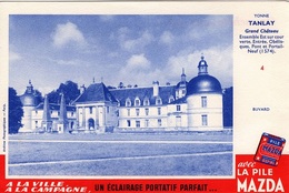 BUVARD  Ville,  N° '4  Grand  Château  à  TANLAY ( YONNE )  Marque  La  Pile  MAZDA, - Collections, Lots & Séries