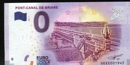France - Billet Touristique 0 Euro 2018 N° 1945 (UEEE001945/5000) - PONT-CANAL DE BRIARE - Privatentwürfe