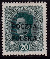 POLAND 1919 Krakow Fi 36 Mint Hinged FORGERY (stamped Falsch On Back) - Ongebruikt