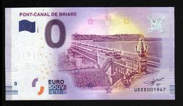 France - Billet Touristique 0 Euro 2018 N° 1947 (UEEE001947/5000) - PONT-CANAL DE BRIARE - Essais Privés / Non-officiels