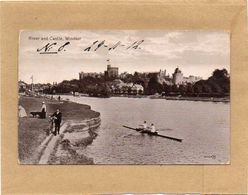 River And Castle, Windsor Animation  Sport  AVIRON   CPA  1912 - Windsor