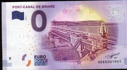 France - Billet Touristique 0 Euro 2018 N° 1951 (UEEE001951/5000) - PONT-CANAL DE BRIARE - Pruebas Privadas