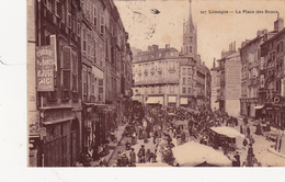 CPA Animée (87) LIMOGES La Place Des Bancs N° 207 Marché Marchands Ambulants - Limoges