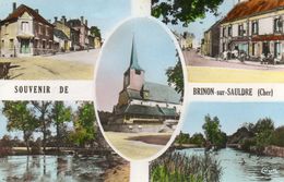 CPA Dentelée - BRINON-sur-SAULDRE (18) - Carte Multi-vues De  1954 - Café-Hôtel Du Dauphin - Brinon-sur-Sauldre