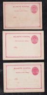 Brazil Brasil 1880 BP 1-3 20R Armas Stationery Card All 3 Types Mint - Postal Stationery