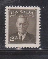 CANADA Scott # 285 MH - KGVI Definitive Ink On Back - Neufs