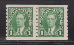 CANADA Scott # 238 MNH - KGVI Mufti Issue Coil Pair - Neufs