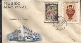 J) 1964 CUBA-CARIBE, 50th ANNIVERSARY OF THE NATIONAL MUSEUM, THE RAPTURE OF THE MULATAS, PANATENAIC ANFORM, MULTIPLE - Cartas & Documentos
