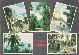 USSR Abkhazia In Georgia 1966 - Card With Scenries From Sukhumi - Georgië