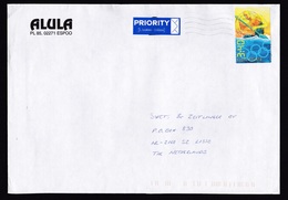 Finland: Priority Cover To Netherlands, 1997, 1 Stamp, Olympics, Rowing, Canoeing, Sports (traces Of Use) - Storia Postale