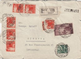 ITALIE. LETTRE. 1947 POUR LA SUISSE. CENSURE   / 3 - 1946-47 Período Del Corpo Polacco