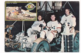 Carte Maximum - APOLLO 15 Astronauts Signature / The Voice Of America, Stamp UMM AL QIWAIN - Asie