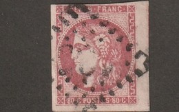 France Numero 49 Deuxieme Choix Touché Au Fillet Pas De Clair - 1870 Bordeaux Printing