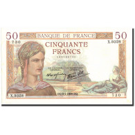 France, 50 Francs, 50 F 1934-1940 ''Cérès'', 1939, 1939-01-05, TTB+ - 50 F 1934-1940 ''Cérès''