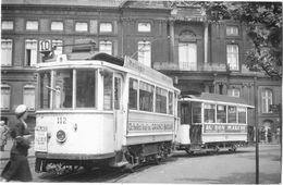 LIEGE (Belgique) Photographie Format Cpa Tramway électrique Place Saint Lambert 1952 Gros Plan - Liège