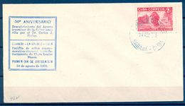 1951 , CUBA , SOBRE DE PRIMER DIA , 50º ANIV. DESCUBRIMIENTO AGENTE TRANSMISOR FIEBRE AMARILLA - FDC