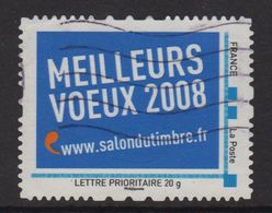 Timbre Personnalise Oblitere - Lettre Prioritaire - Meilleurs Voeux 2008 - Used Stamps