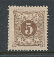 Sweden 1877, Facit # L13. Postage Due Stamps. Perforation 13. MH(*) - Impuestos