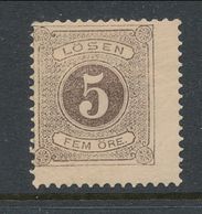 Sweden 1877, Facit # L13. Postage Due Stamps. Perforation 13. MH(*) - Segnatasse
