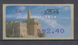 ISRAEL 2006 ATM KLUSSENDORF JERUSALEM NATIONAL STAMP EXHIBITION LIBERTY STATUE 2.40 SHEKELS - Vignettes D'affranchissement (Frama)