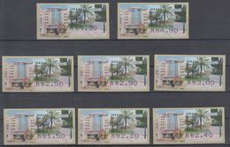 ISRAEL 2006 ATM KLUSSENDORF REHOVOT FULL SET OF 8 STAMPS - Franking Labels