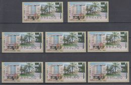 ISRAEL 2006 ATM KLUSSENDORF REHOVOT FULL SET OF 8 STAMPS - Vignettes D'affranchissement (Frama)