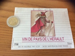 Etiquette « VIN DE PAYS DE L’HÉRAULT - ROSÉ - SCEP SAINT-FELIX-DE-LODEZ (34)» - Languedoc-Roussillon