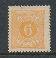 Sweden 1877-1882, Facit # L14. Postage Due Stamps. Perforation 13. MH(*) - NO GUM - Impuestos