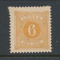 Sweden 1877-1882, Facit # L14. Postage Due Stamps. Perforation 13. MH(*) - Segnatasse