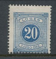 Sweden 1877-1882, Facit # L16. Postage Due Stamps. Perforation 13. MH(*) - Impuestos