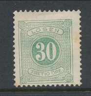 Sweden 1877-1882, Facit # L18. Postage Due Stamps. Perforation 13. MH(*) - Segnatasse