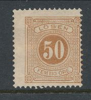 Sweden 1877-1882, Facit # L19. Postage Due Stamps. Perforation 13. NO GUM, NO CANCELLATION - Taxe