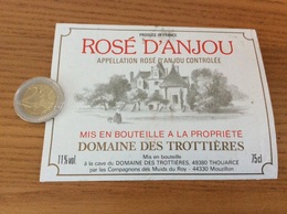 Etiquette De Vin «Rosé D’Anjou - DOMAINE DES TROTTIÈRES - THOUARCÉ (49)» - Rosés