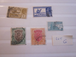 5 Stamps Timbres India Inde (...-1947) Europe Great-Britain Colony Grande-Bretagne Ex-colonie & Protectorat Britannique - 1854 Britische Indien-Kompanie