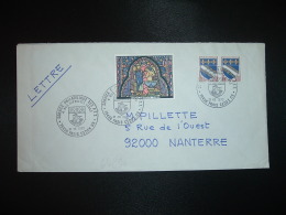 LETTRE TP SAINTE CHAPELLE PARIS 1,00 + TROYES 0,10 Paire OBL.21 XII 1972 PARIS CEDEX 09 SERVICE PHILATELIQUE DES PTT - Posttarife