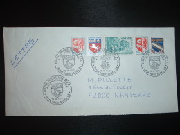 LETTRE TP JOURNEE DU TP 0,50+0,10 + ST LO 0,20+TROYES 0,10+AUCH 0,05 OBL.28 III 1973 PARIS CEDEX 09 SERVICE PHILATELIQUE - Postal Rates