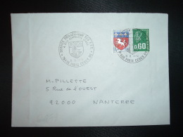 LETTRE TP M. DE BEQUET 0,60 + ST LO 0,20 OBL.11 X 1974 PARIS CEDEX 09 SERVICE PHILATELIQUE DES PTT - Posttarife