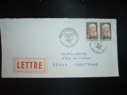 LETTRE TP HANSEN 0,45 Paire OBL.II X 1973 PARIS CEDEX 09 SERVICE PHILATELIQUE DES PTT - Posttarife