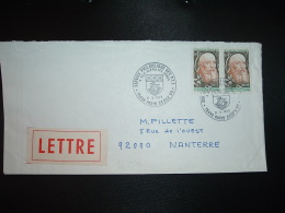 LETTRE TP HANSEN 0,45 Paire OBL.II X 1973 PARIS CEDEX 09 SERVICE PHILATELIQUE DES PTT - Postal Rates
