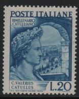 1949 Francobolli Repubblica Catullo 20 L. MNH - 1946-60: Nieuw/plakker