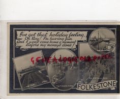 ROYAUME UNI- KENT- FOLKESTONE- THE FISHING FLEET- THE HARBOUR- ZIG ZAG PATH- THE LEAS- CARTE PHOTO - Folkestone