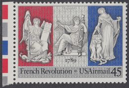 !a! USA Sc# C120 MNH SINGLE W/ Left Margin - French Revolution - 3b. 1961-... Nuovi
