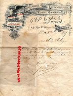 54 -NANCY - RARE LETTRE MANUSCRITE J. PREVOT-IMPRIMERIE LITHOGRAPHIE DU POINT CENTRAL-45 RUE SAINT DIZIER-1895-IMPRIMEUR - Druck & Papierwaren