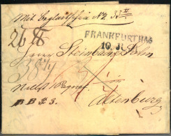 1829, Paketbegleitbrief Ab FRANKFURT A. O. Minimale Knitter. - Precursores