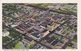 Nebraska North Platte Aerial View Of Business Section Curteich - North Platte