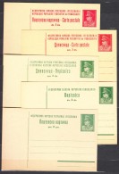 Yugoslavia Republic, 2 And 3 Dinara Tito Motive Postal Stationery Cards, Different Types, Excellent Mint Condition - Cartas & Documentos