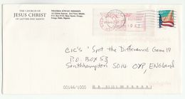 2001 USA COVER  From NIGERIA MISSION Of CHURCH OF JESUS CHRIST OF LATTER DAY SAINTS Franked Meter & Stamps, Religion - Cartas & Documentos